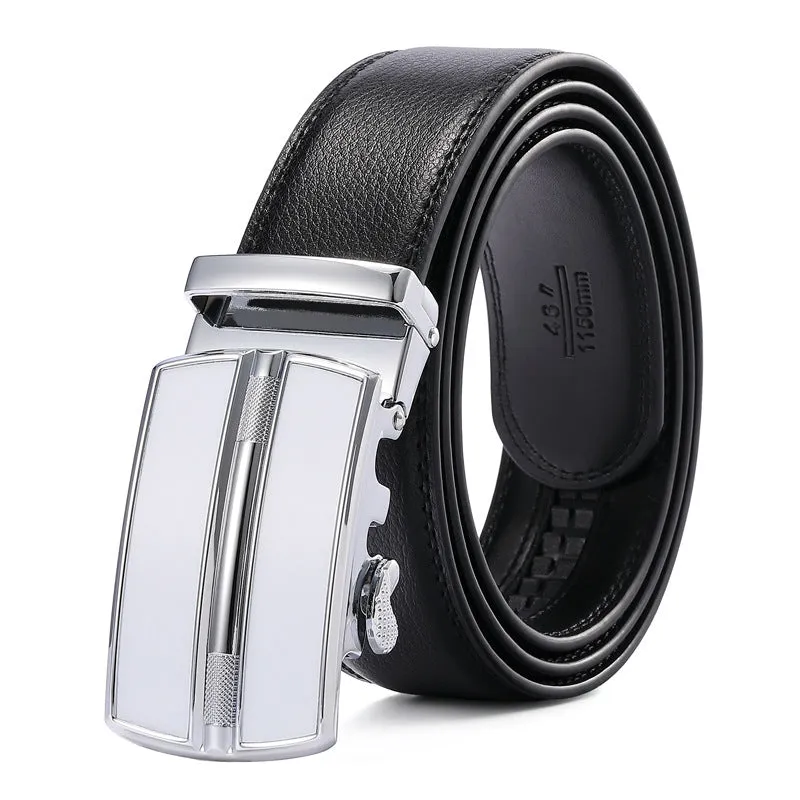 Buckle Two-Layer Gift Belt Fashion Young People Pant Belt Men's Genuine Leather