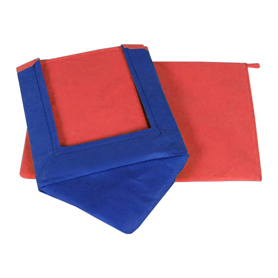 Kuber Industries 2 Pieces Non Woven Shirt Stacker/Shirt Organizer Wardrobe Organizer (Blue & Red)-KUBMART11326